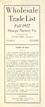 Cover of: Wholesale trade list: fall 1922