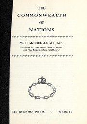 The Commonwealth of Nations by W. D. McDougall