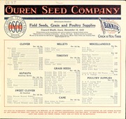 Cover of: Field seeds, grain and poultry supplies [price list]