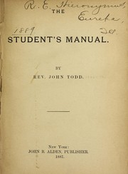 Cover of: The student's manual by Todd, John