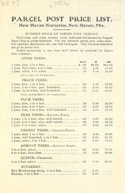 Cover of: Parcel post price list: nursery stock by parcel post pre-paid