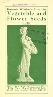 Cover of: The W.W. Barnard Co.'s wholesale price list: 1922