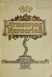 Cover of: 1922 [catalog] by Armstrong Nurseries (Ontario, Calif.)