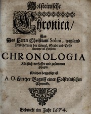 Holsteinische Chronica by Christian Solinus