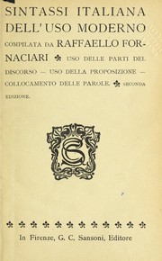 Cover of: Sintassi italiana dell'uso moderno