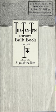 Cover of: The ten-ten import bulb book for 1922
