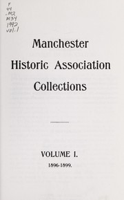Cover of: Manchester Historic Association collections.