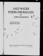 Cover of: Salt-water Poems and Ballads by John Masefield