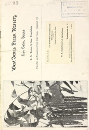 Cover of: West Texas Pecan Nursery [catalog]