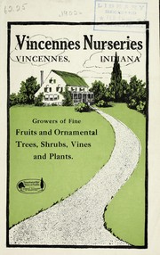Cover of: Vincennes Nurseries [catalog]: growers of fine fruits and ornamental trees, shrubs, vines and plants