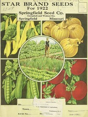 Cover of: Star brand seeds for 1922 by Springfield Seed Company, Springfield Seed Company