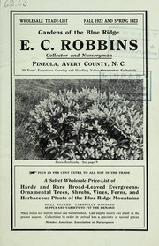 Cover of: Wholesale trade-list fall 1922 and spring 1923: gardens of the Blue Ridge