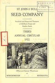 Cover of: Third annual circular by St. John & Bull Seed Company
