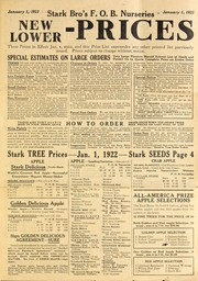 Cover of: Stark Bro's F.O.B. Nurseries: January 1, 1922 : new lower prices
