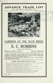 Cover of: Advance trade list by E.C. Robbins (Firm)