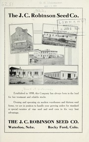 Cover of: The J.C. Robinson Seed Co. [book of pictures]