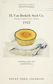 Cover of: Twenty-first annual catalogue by H. van Buskirk Seed Co