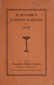 Cover of: Slocombe's famous dahlias for 1922