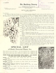Cover of: Special list of hardy perennial plants, etc by Swedberg Nursery