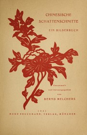Cover of: Chinesische Schattenschnitte by Bernd Melchers
