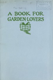 Cover of: A book for garden lovers