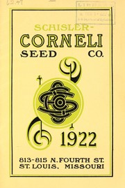 Cover of: 1922 [catalog] by Schisler-Corneli Seed Company