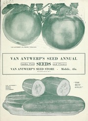 Cover of: Van Antwerp's seed annual: garden, field and flower seeds