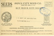 Cover of: Sioux City Seed Co. [price list] | Sioux City Seed Co