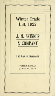 Cover of: Winter trade list, 1922
