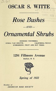 Cover of: Rose bushes and ornamental shrubs: spring of 1922