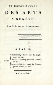 Cover of: De l'état actuel des arts à Genève