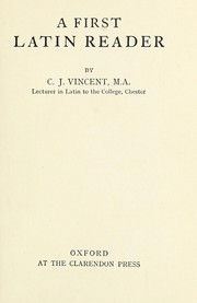 Cover of: A first Latin reader