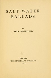 Cover of: Salt-water Ballads by John Masefield