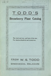 Cover of: Todd's catalogue of high-grade strawberry plants at reasonable prices