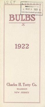 Cover of: Bulbs 1922 [price list] by Charles H. Totty (Firm)