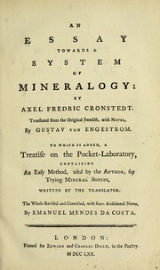 Cover of: An essay towards a system of mineralogy