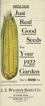 Cover of: Ninth year: just real good seeds for your 1922 garden