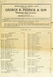 Wholesale price list by Geo. R. Pedrick & Son