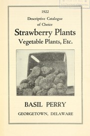 Cover of: 1922 descriptive catalogue of choice strawberry plants