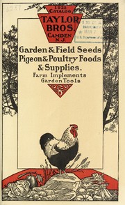 Cover of: Garden and field seeds, pigeon and poultry supplies, farm implements and garden tools: 1922 catalog