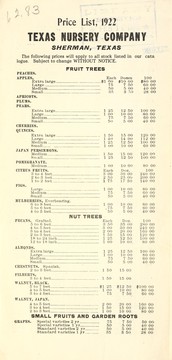 Cover of: Price list: 1922