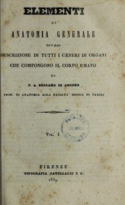 Cover of: Elementi di anatomia generale