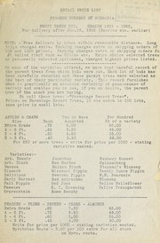 Cover of: Retail price list [of] fruit trees, etc: season 1921-1922 to deliver after Jan. 15, 1922 (berries, etc. earlier)