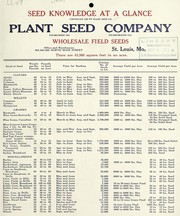 Cover of: Seed knowledge at a glance: wholesale field seeds