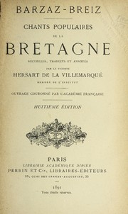 Cover of: Barzaz Breiz. by Théodore Hersart de la Villemarqué