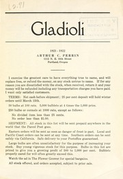 Cover of: Gladioli, 1921-1922 [prepaid prices] | Arthur C. Perrin (Firm)