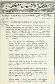 Cover of: Southern forestry notes: No. 127, May 1960