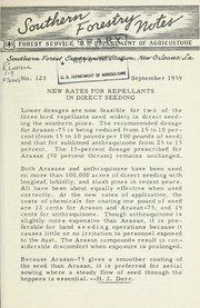 Cover of: Southern forestry notes: no. 123, September 1959