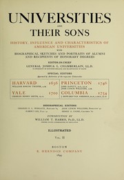 Cover of: Universities and their sons by Joshua Lawrence Chamberlain