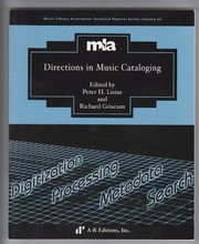 Cover of: Directions in music cataloging